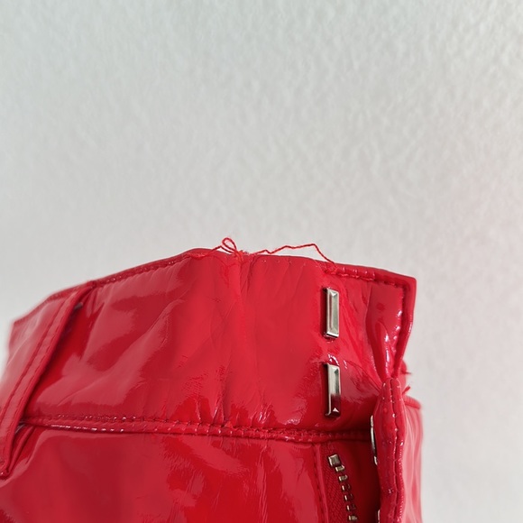 HOUSE OF CB 'Haridan' Red Patent Stretch Vinyl Trousers Pants - Picture 11 of 12